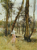 Obstruction, Box Hill by Jane Sutherland — forest oil painting wall art, Impressionism