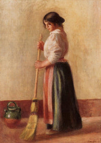 Sweeper by Pierre-Auguste Renoir — hand-painted portrait oil painting reproduction on canvas