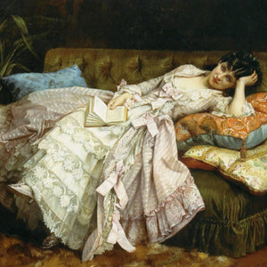 Sweet Doing Nothing by Auguste Toulmouche — Oil Painting Reproduction