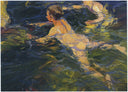 Swimmers, Javea by Joaquín Sorolla — children oil painting wall art, Impressionism