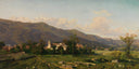 Swiss landscape by Martín Rico y Ortega, rural oil painting wall art, Romanticism