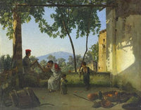 Balcony. In Sorrento by Sylvester Shchedrin — hand-painted landscape oil painting reproduction on canvas