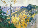 Syysmaisema Kolilta by Eero Järnefelt — valley oil painting wall art, Realism