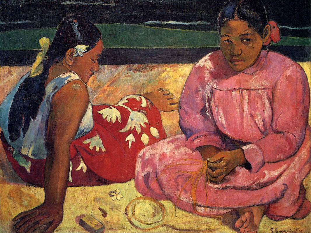 Tahitian women by Paul Gauguin — hand-painted portrait oil painting reproduction on canvas