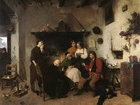 Tale of the wounded Garibaldian by Gerolamo Induno — hand-painted portrait oil painting reproduction on canvas