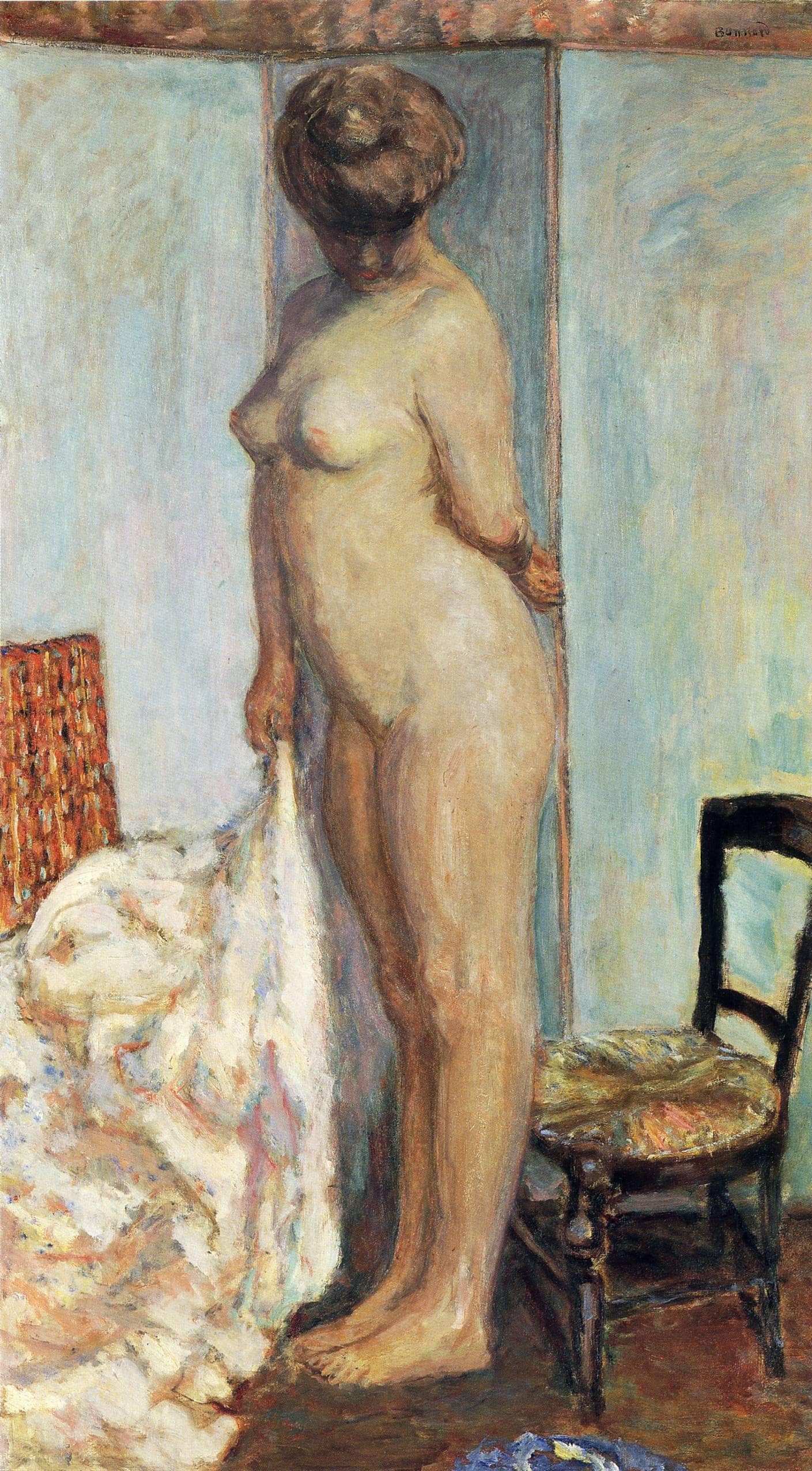Tall Nude (also known as Woman Nude Standing) - Pierre Bonnard