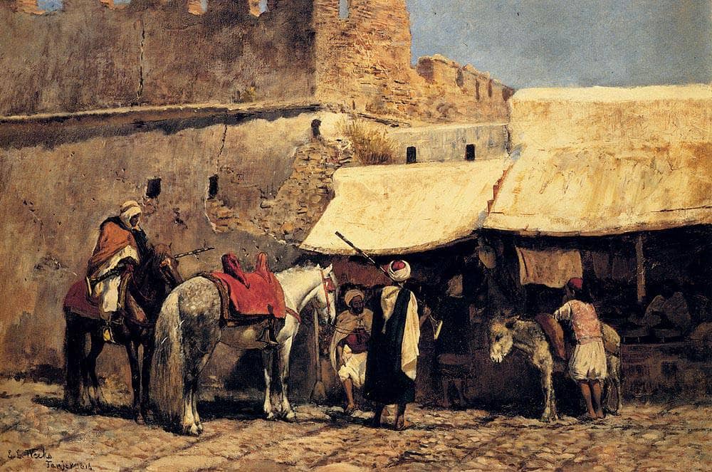 Tangiers by Edwin Lord Weeks — hand-painted animal oil painting reproduction on canvas