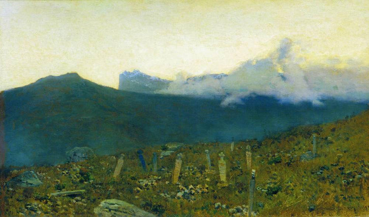 Tatarian cemetery. Crimea. - Isaac Levitan