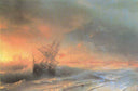 Tempest above Evpatoriya by Ivan Aivazovsky — ships oil painting wall art, Romanticism