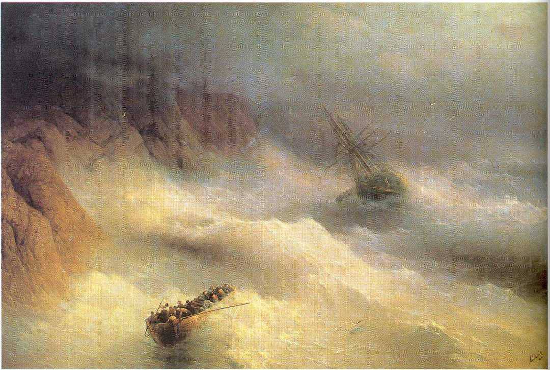 Tempest by cape Aiya - Ivan Aivazovsky