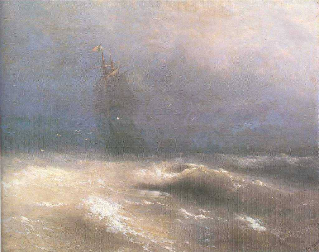 Tempest by coast of Nice - Ivan Aivazovsky