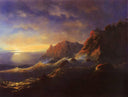 Tempest. Sunset by Ivan Aivazovsky — hand-painted eco oil painting reproduction on canvas