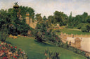 Terrace at the Mall, Cantral Park by William Merritt Chase — hand-painted botanical oil painting reproduction on canvas