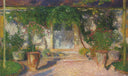Terrace in Sun by Henri Martin — hand-painted architectural oil painting reproduction on canvas