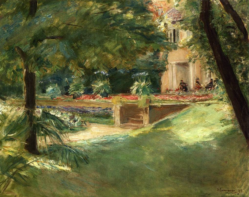 Terrace overlooking the flower garden in Wannsee - Max Liebermann