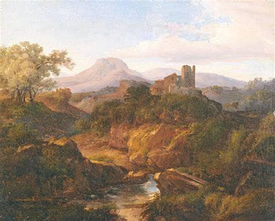 Landscape with Village by Károly Markó the Elder — oil painting reproduction