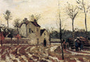 Thaw, Pontoise by Camille Pissarro — rural oil painting wall art, Impressionism