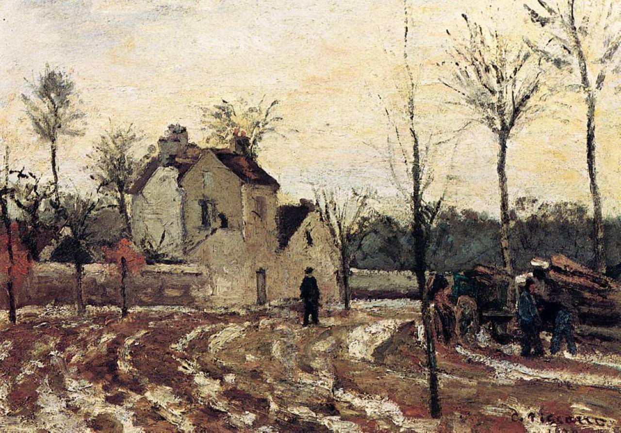 Thaw, Pontoise - Camille Pissarro