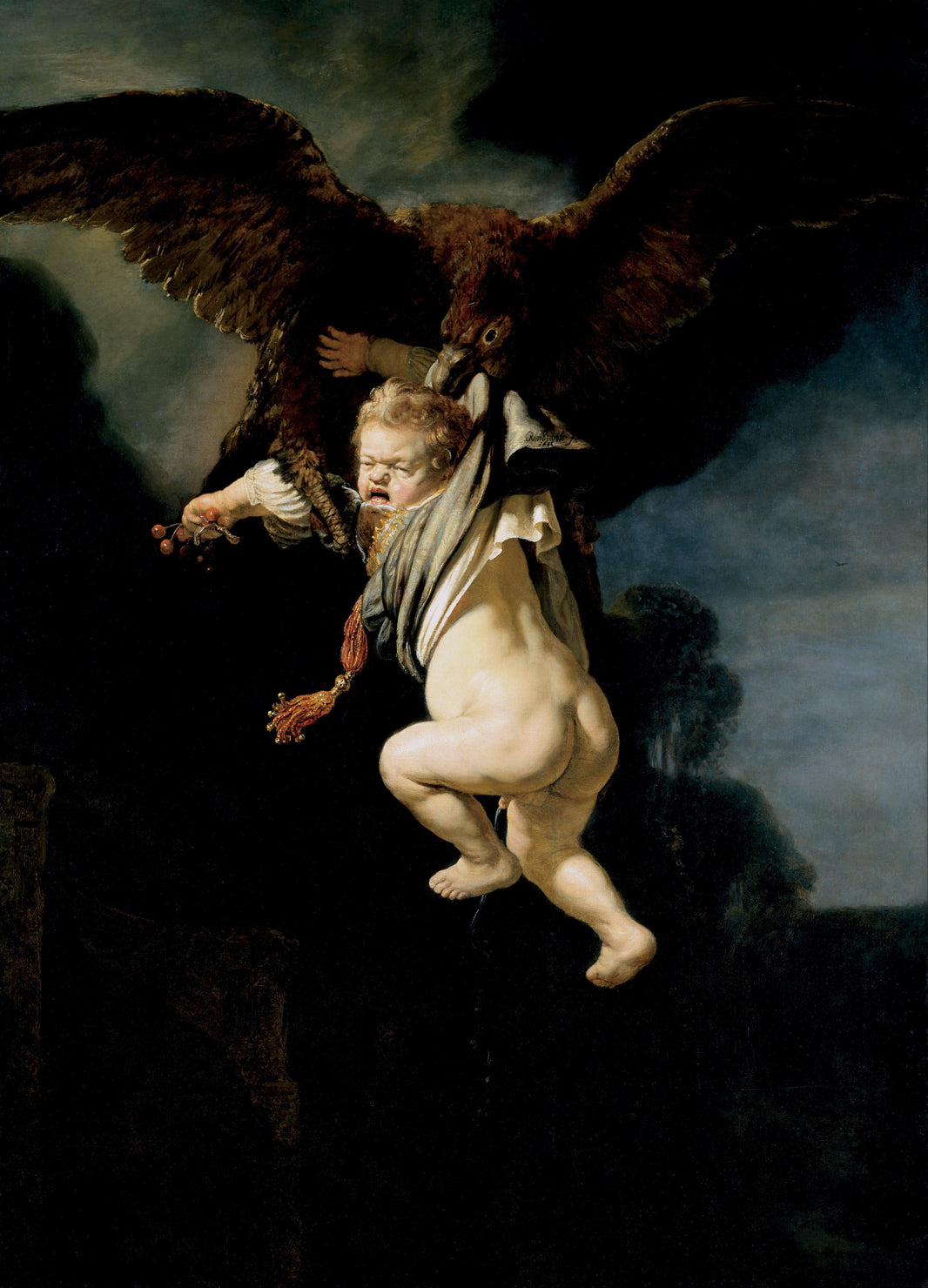 The Abduction of Ganymede by Rembrandt — hand-painted cultural oil painting reproduction on canvas