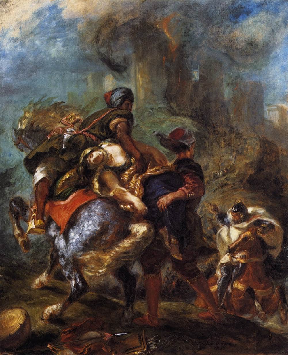 The Abduction of Rebecca by Eugene Delacroix — hand-painted cultural oil painting reproduction on canvas