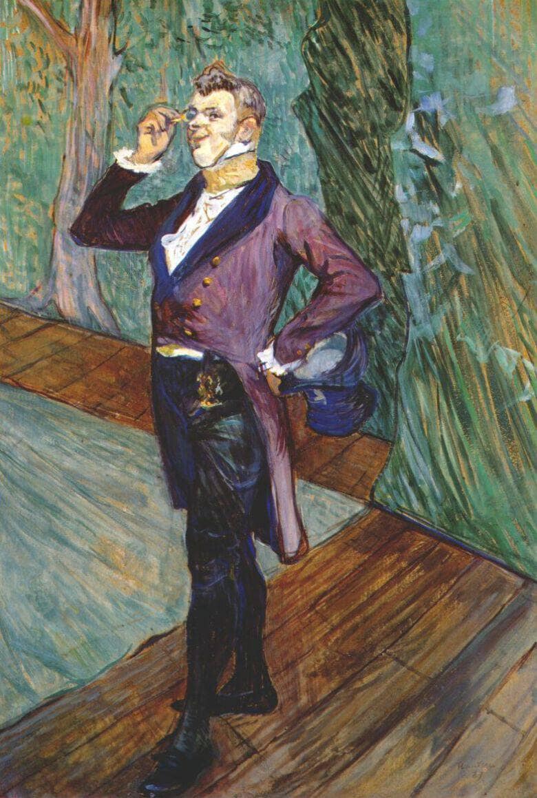 The actor Henry Samary by Henri de Toulouse-Lautrec — hand-painted portrait oil painting reproduction on canvas
