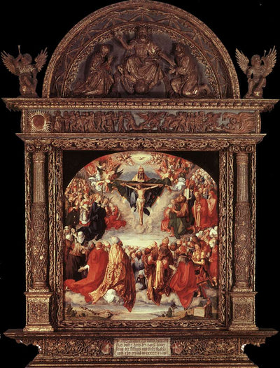 The Adoration of the Holy Trinity (Landauer Altar) in entryway