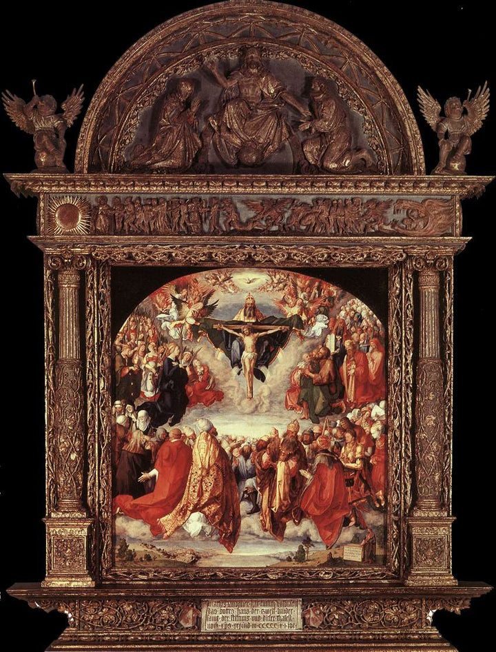 The Adoration of the Holy Trinity (Landauer Altar) by Albrecht Durer — hand-painted cultural oil painting reproduction on canvas