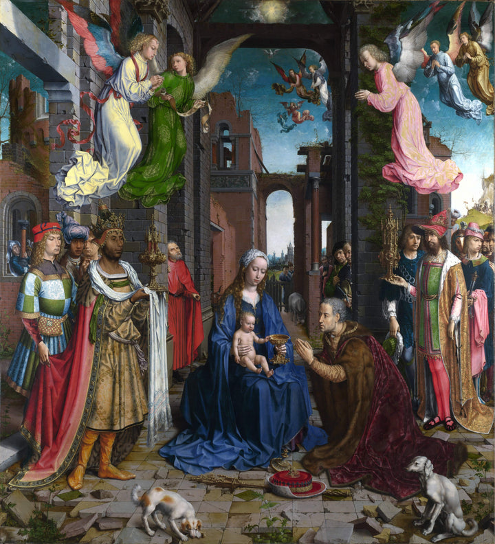 The Adoration of the Kings by Mabuse — hand-painted cultural oil painting reproduction on canvas