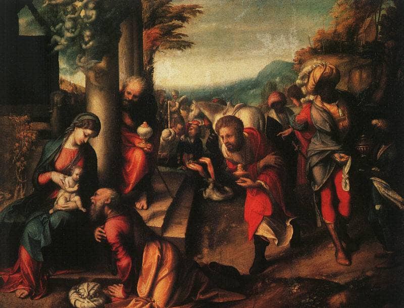The Adoration of the Magi by Correggio — hand-painted cultural oil painting reproduction on canvas