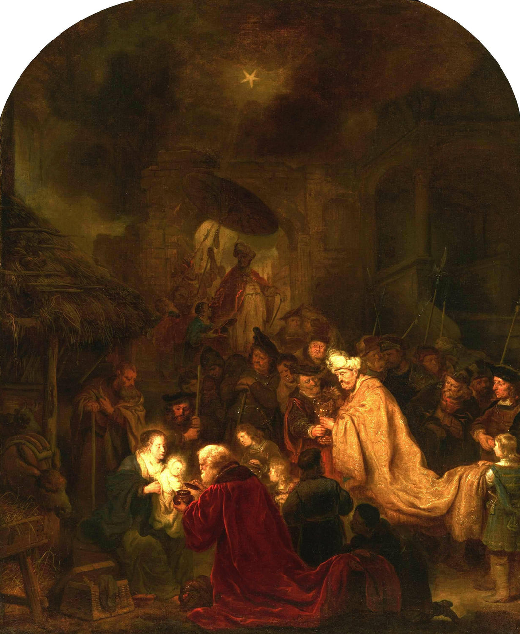 The Adoration of the Magi by Salomon Koninck — hand-painted cultural oil painting reproduction on canvas