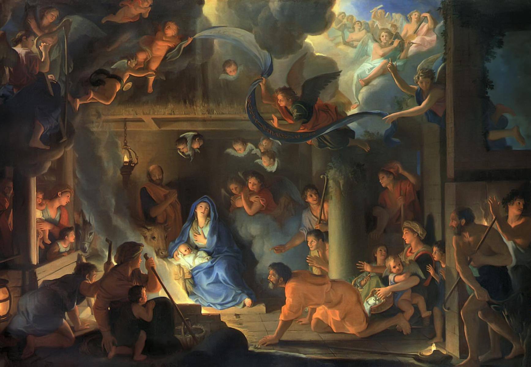 The Adoration of the Shepherds - Charles Le Brun