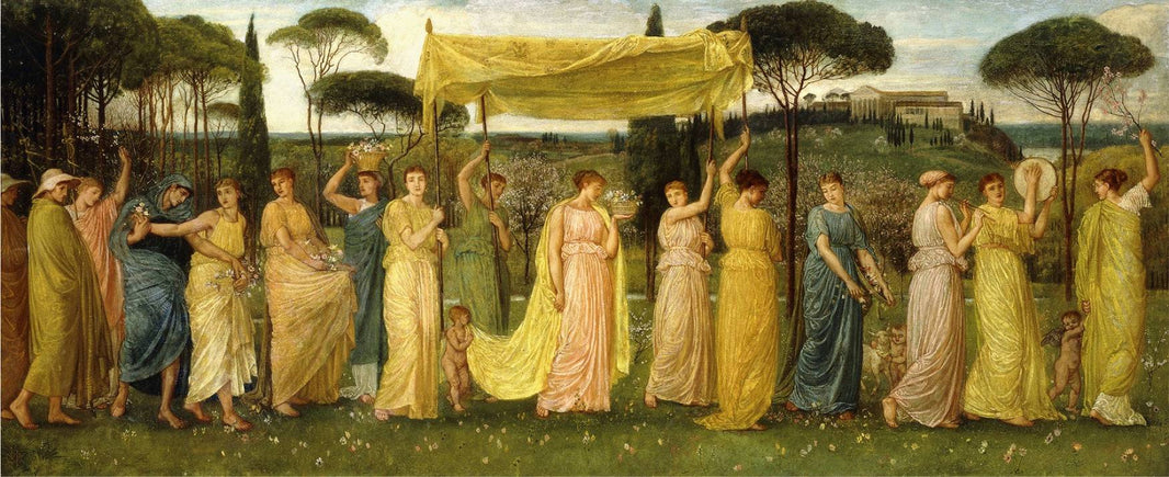 The Advent of Spring by Walter Crane, hand-painted cultural oil painting reproduction on canvas