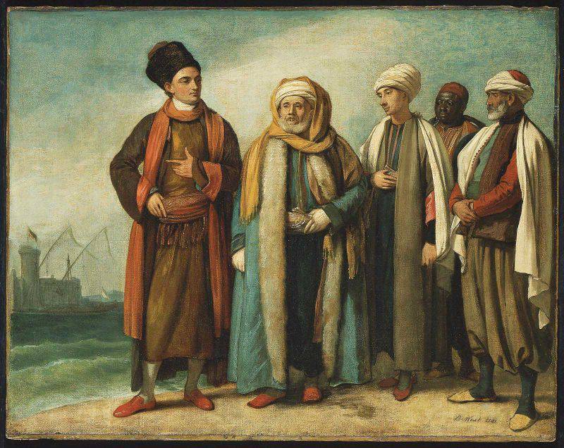 The Ambassador from Tunis with His Attendants as He Appeared in England in 1781 - Benjamin West