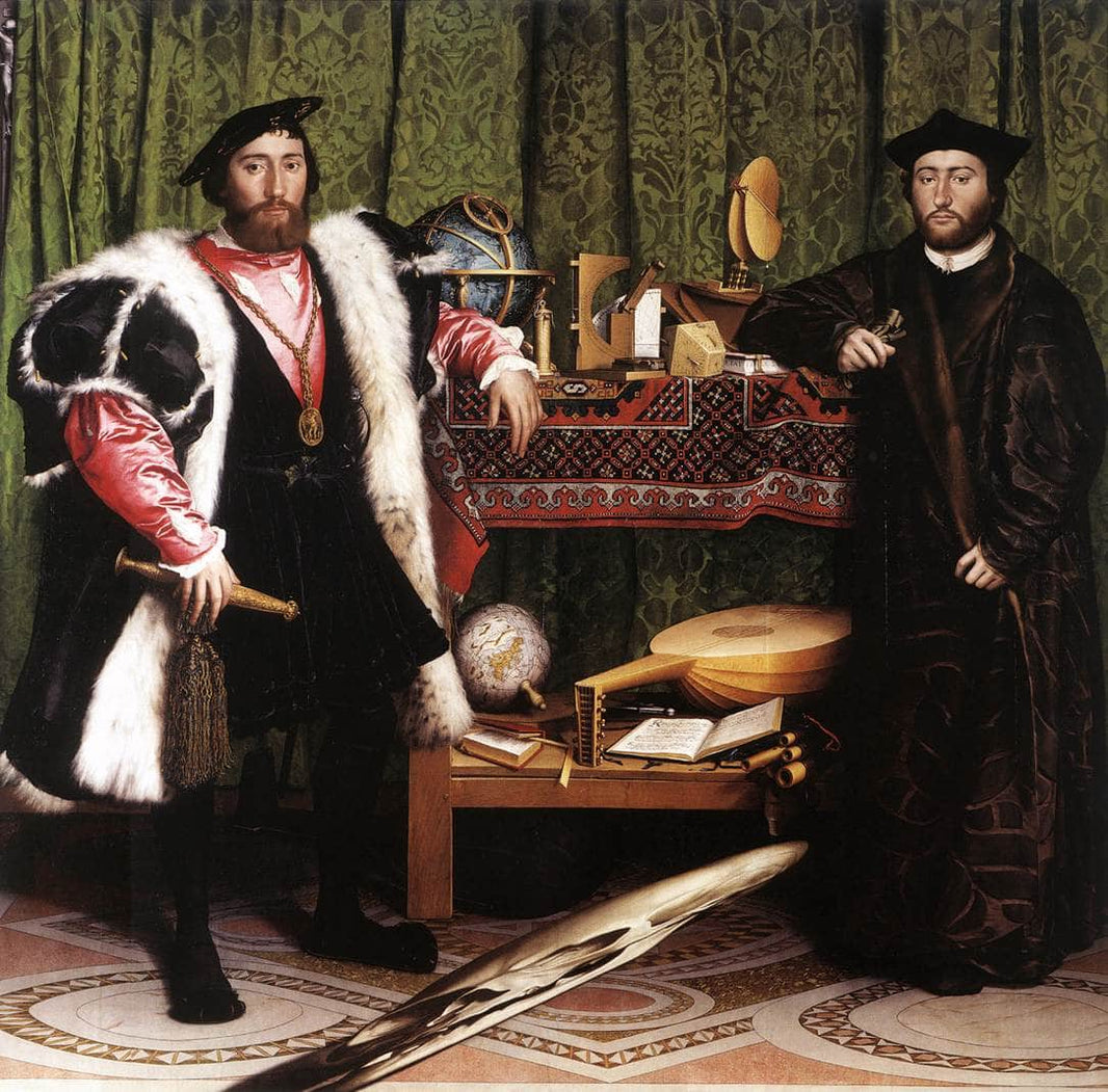 The Ambassadors by Hans Holbein the Younger — hand-painted cultural oil painting reproduction on canvas