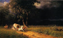 The Ambush by Albert Bierstadt — hand-painted animal oil painting reproduction on canvas