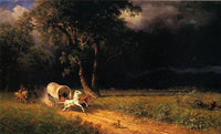 The Ambush by Albert Bierstadt — hand-painted animal oil painting reproduction on canvas