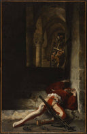 The ambush by Alexandre-Louis Leloir — hand-painted architectural oil painting reproduction on canvas