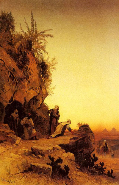 The ambush by Hermann David Salomon Corrodi — oil painting reproduction