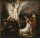 The Angel of the Lord Announcing the Resurrection by Benjamin West — religion oil painting wall art, Rococo