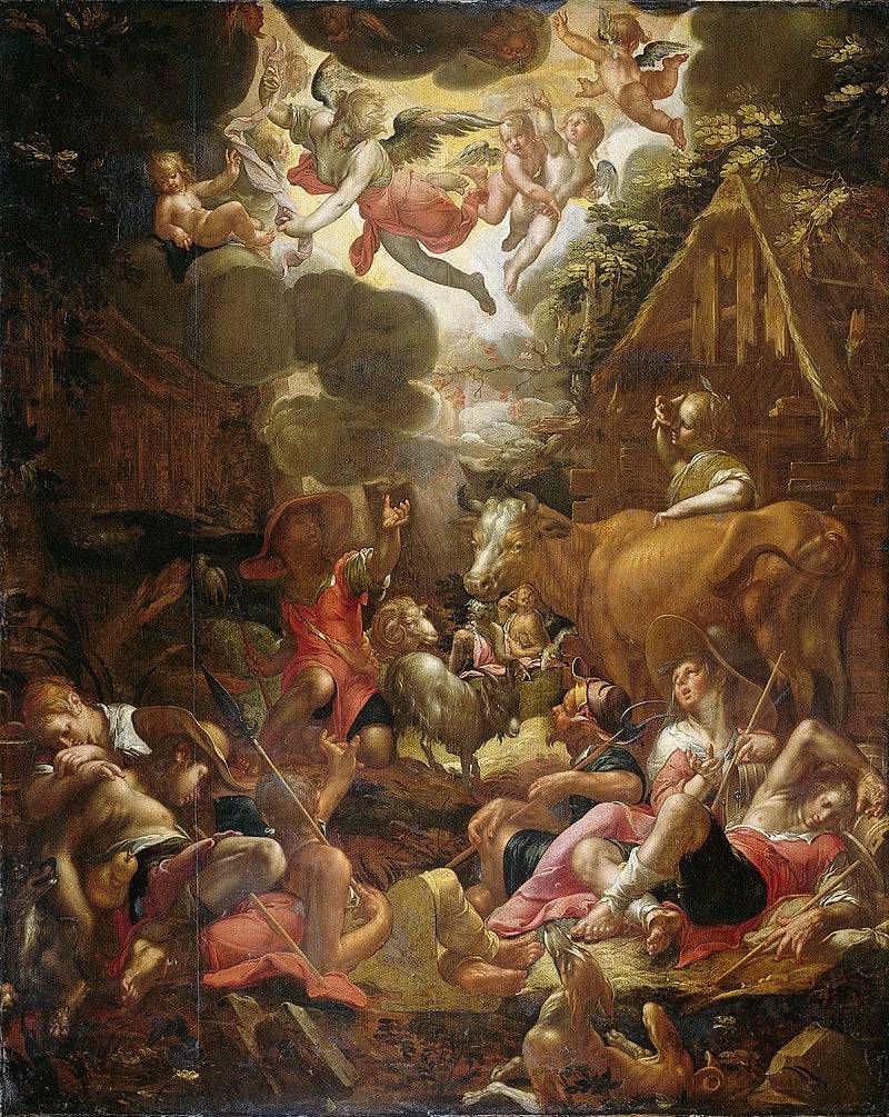 The Announcement to the shepherds - Joachim Wtewael