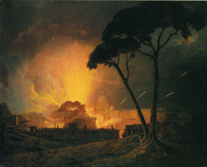 The Annual Girandola, at the Castle of St.Angelo, Rome - Joseph Wright