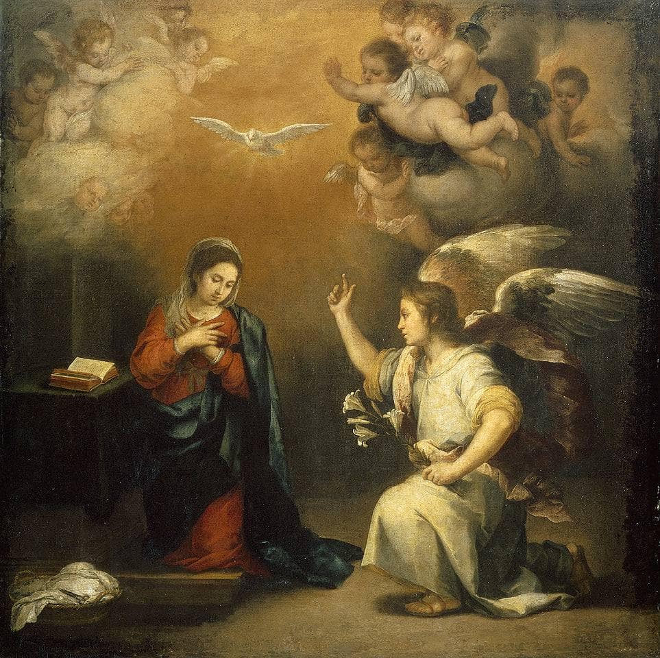 The Annunciation by Bartolome Esteban Murillo — hand-painted cultural oil painting reproduction on canvas