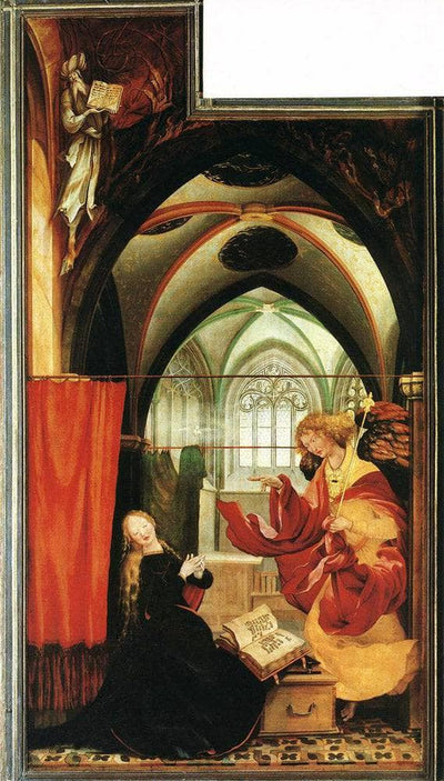 The Annunciation (left wing of the Isenheim Altar) in study