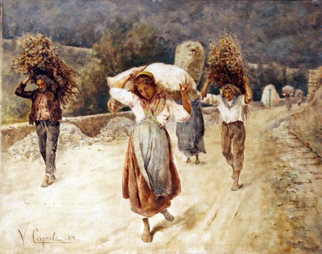 The ants by Vincenzo Caprile — hand-painted landscape oil painting reproduction on canvas