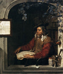 The Apothecary (The Chemist) by Gabriel Metsu — male oil painting wall art, Baroque
