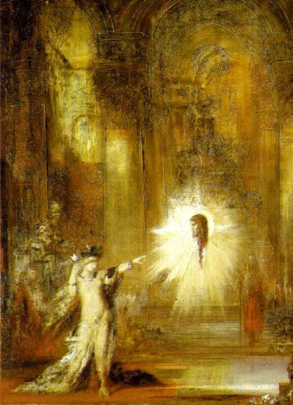 The Apparition by Gustave Moreau — hand-painted architectural oil painting reproduction on canvas