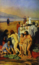 The Appearance of Christ to the People (detail) by Alexander Ivanov — hand-painted cultural oil painting reproduction on canvas