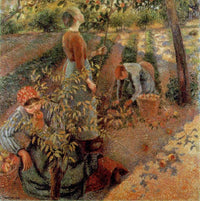 The Apple Pickers by Camille Pissarro — hand-painted landscape oil painting reproduction on canvas