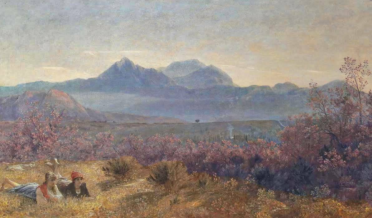 The Apuan Alps from San Rossore - Giovanni (Nino) Costa