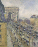 The Arc de Triomphe Friedland Avenue by Gustave Loiseau — hand-painted botanical oil painting reproduction on canvas
